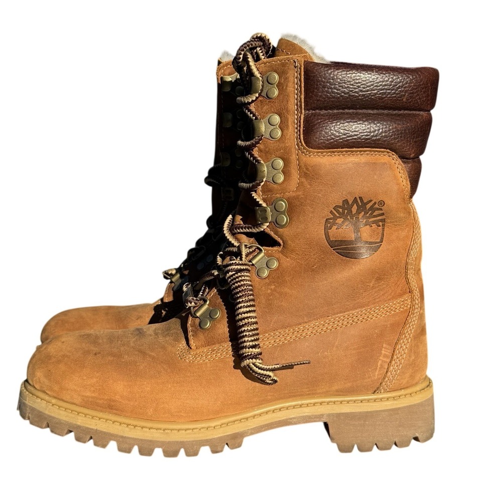 Kith Timberland 40 Below Super Shearling Boots 8 Inch Brown A1Q9N Mens 8 - Picture 3 of 8
